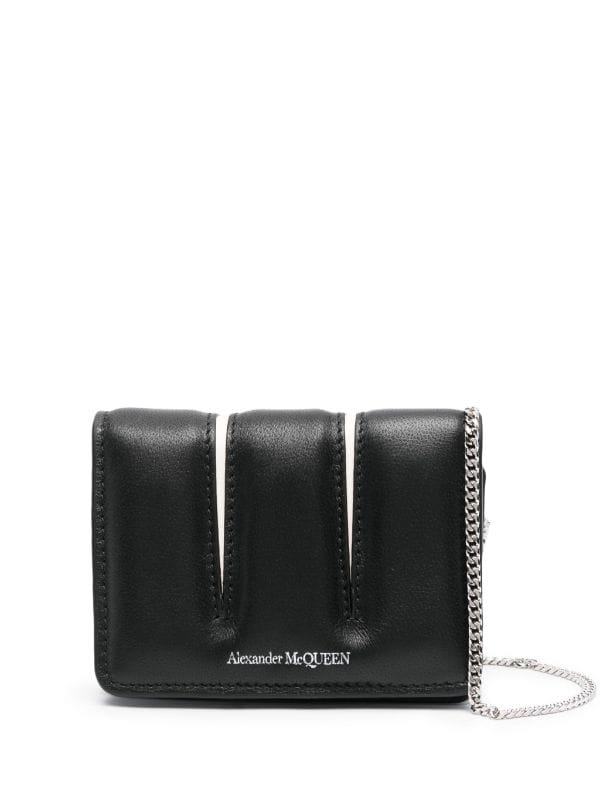 Alexander McQueen logo-stamp Leather Mini Bag - Farfetch