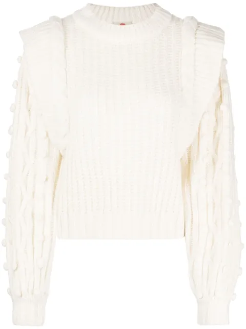 FARM Rio braided-detail chunky-knit jumper
