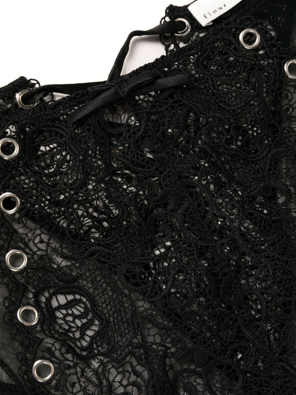 Shop Fleur Du Mal High-waist Floral-lace Briefs In Black