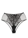 Fleur Du Mal eyelet-embellished lace-up panty - Black