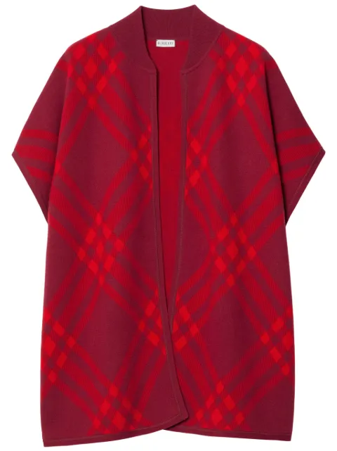 Burberry Pelerine de lã xadrez