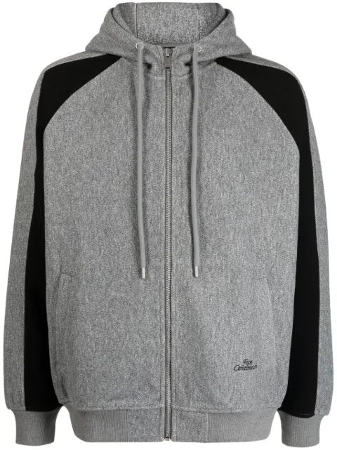 FIVE CM logo-embroidered cotton hooded jacket