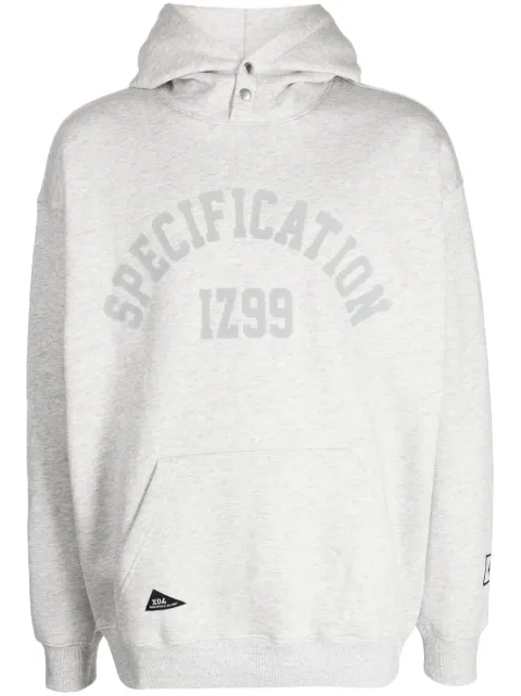 izzue hoodie con eslogan bordado