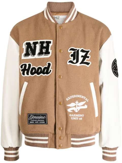 izzue patch-detail bomber jacket