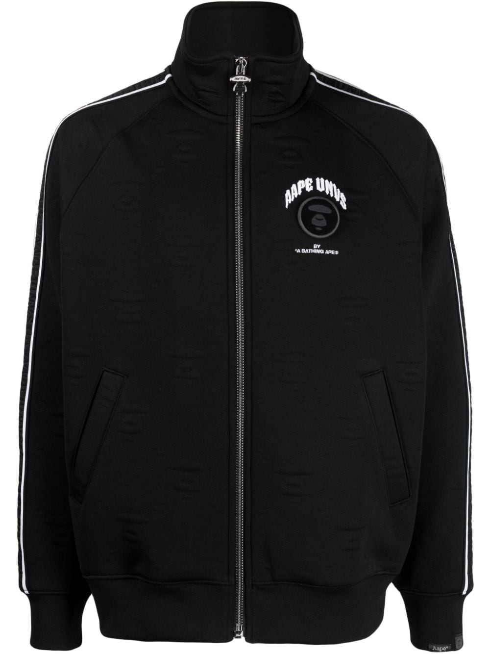 AAPE BY *A BATHING APE® logo-appliqué funnel-neck jacket - Black