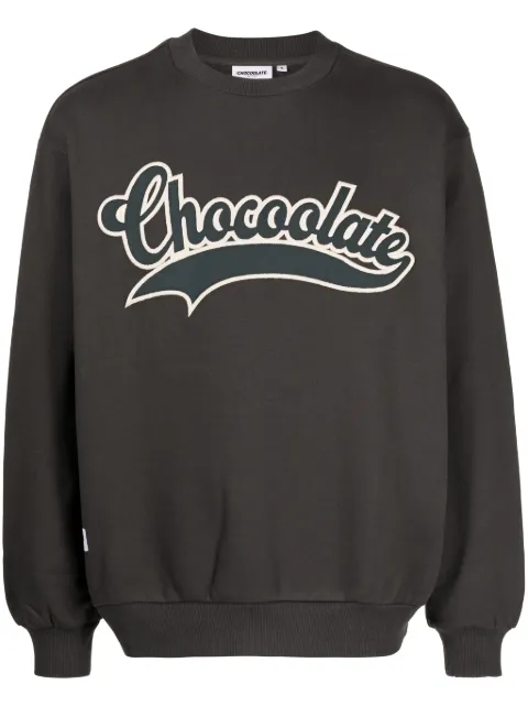 CHOCOOLATE Jersey-Sweatshirt mit Logo-Applikation