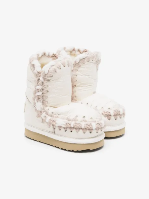 Mou Kids leather snow boots
