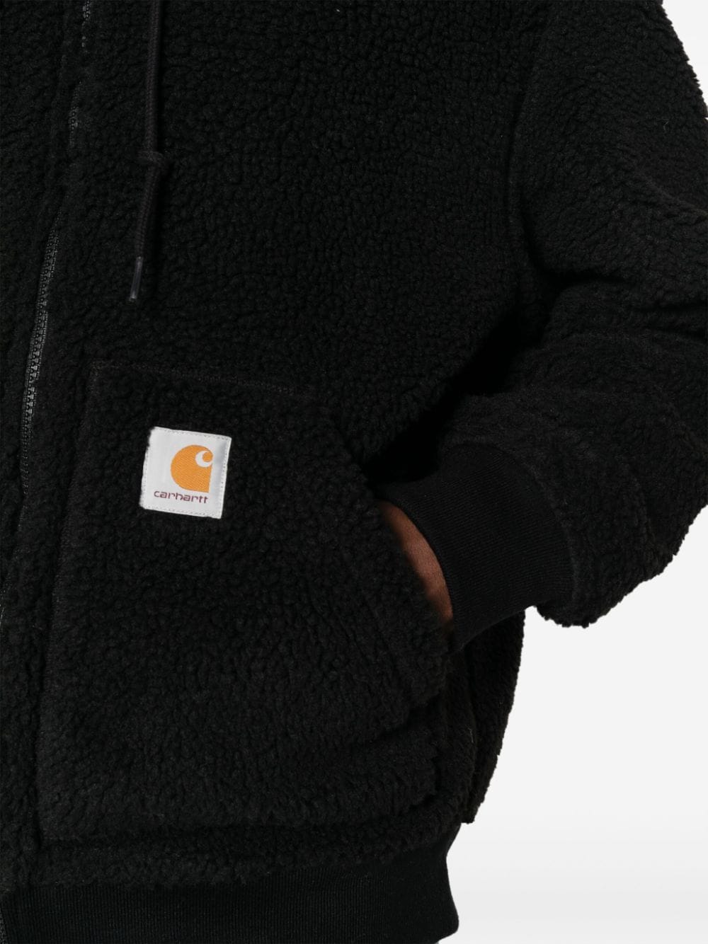 Shop Carhartt Active Liner Fleece Hooded Jacket In Black