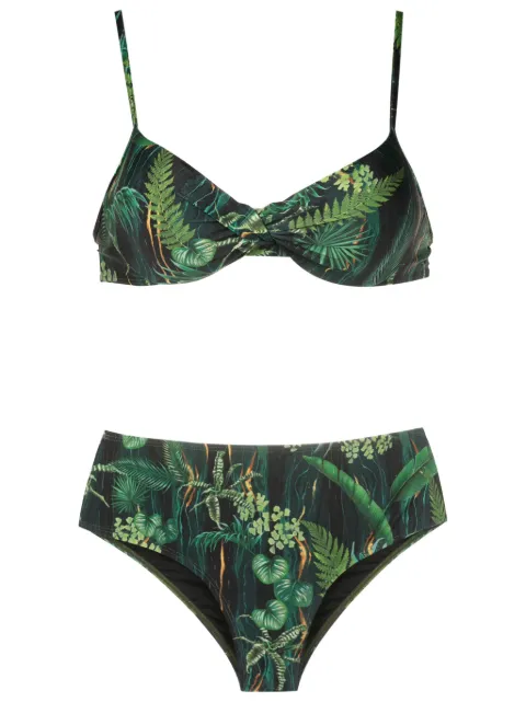 Lygia & Nanny bikini Verônica con hojas estampadas
