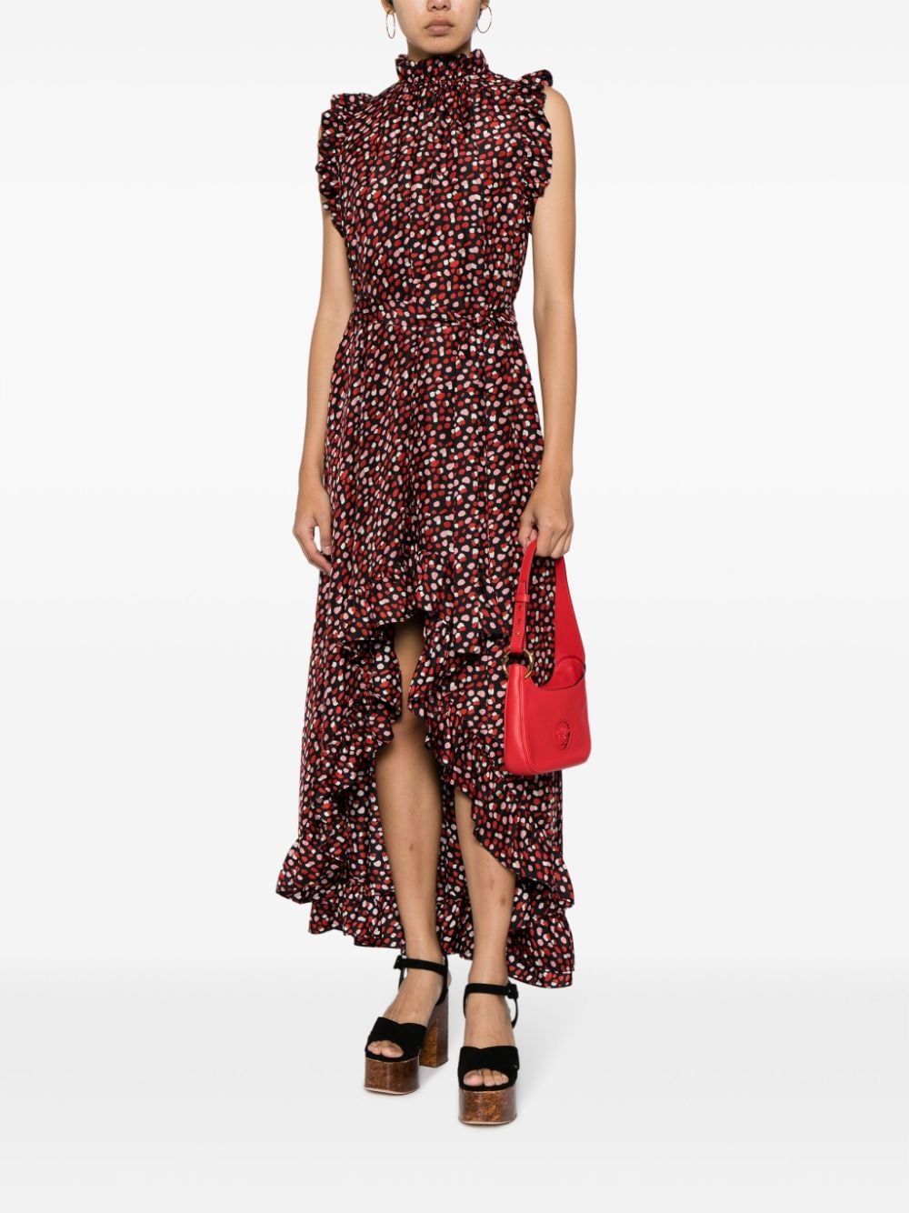 Shop Cynthia Rowley Graphic-print Silk Dress In Multicolour