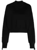izzue logo-patch jersey sweatshirt - Black