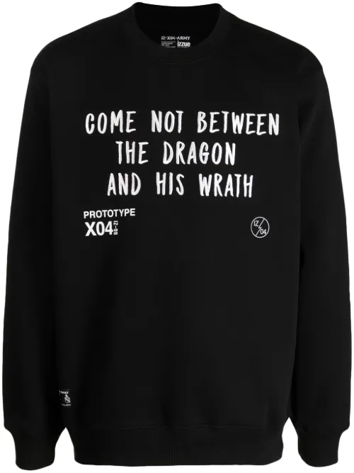 Izzue sweat à slogan brodé - Noir - izzue - Modalova