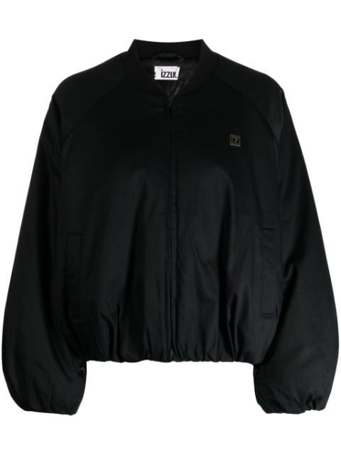 izzue logo-plaque bomber jacket