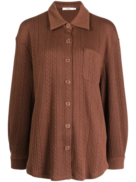 b+ab camisa en tejido de ochos con acabado texturizado