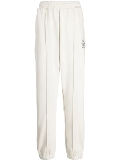 izzue logo-print high-waisted track pants