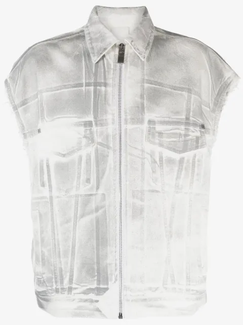 Givenchy 4G graffiti-print denim vest