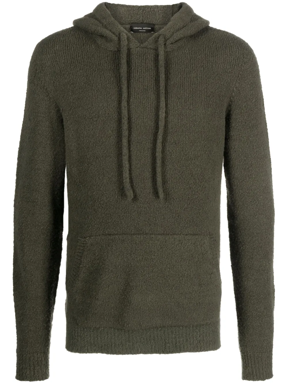 Roberto Collina Gebreide hoodie Groen