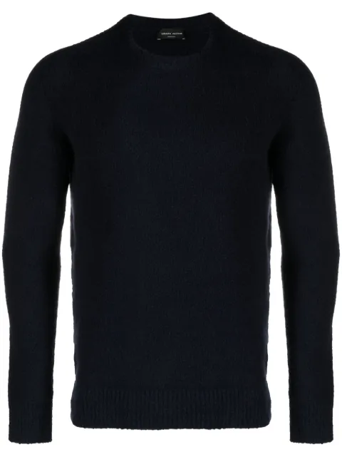 Roberto Collina crew-neck cotton-blend jumper