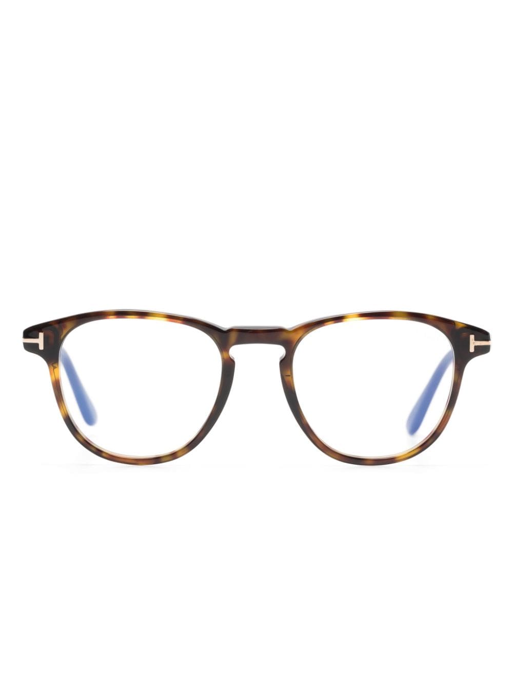 Tom Ford Tf5899b Square-frame Tortoiseshell Glasses In Brown