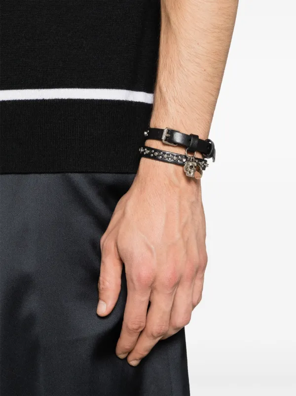 Alexander mcqueen leather bracelet best sale