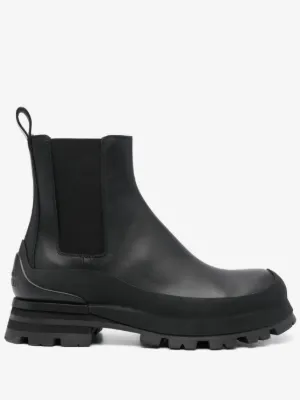Alexander McQueen eyelet-detail Chelsea Boots | Black | FARFETCH display picture 1