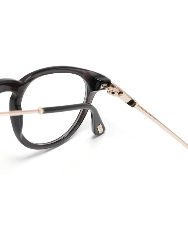 Tom Ford ブラック オーバーサイズラウンドメガネ TOM FORD Eyewear ラウンド眼鏡フレーム | ブラック | FARFETCH JP
