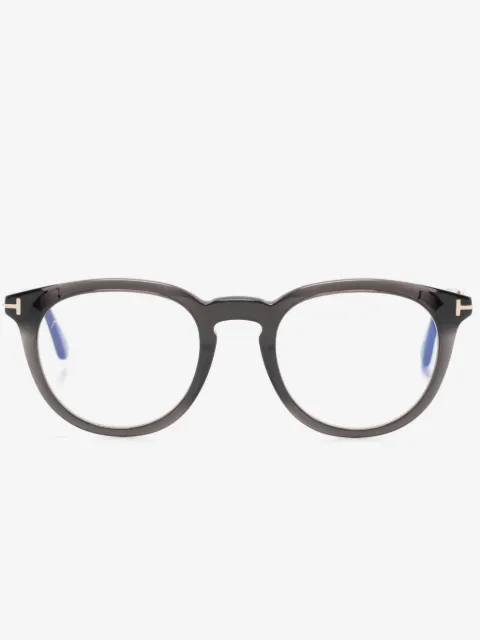 TOM FORD Eyewear logo-engraved round-frame glasses
