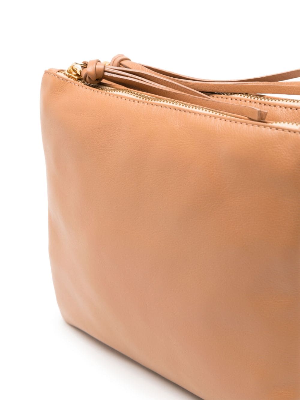 Shop Sarah Chofakian Barbara Leather Crossbody Bag In Braun