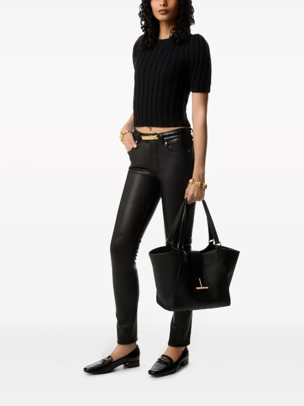 【関税&送料込】Tom Ford Grain Lux Goat Leather Pants With P 9aa5e071efd817a72c3f1fc50b471b