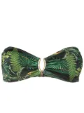 Lygia & Nanny Mika leaf-print bikini top - Green