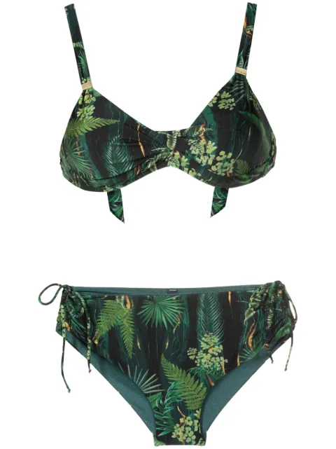 Lygia & Nanny Marcela leaf-print bikini