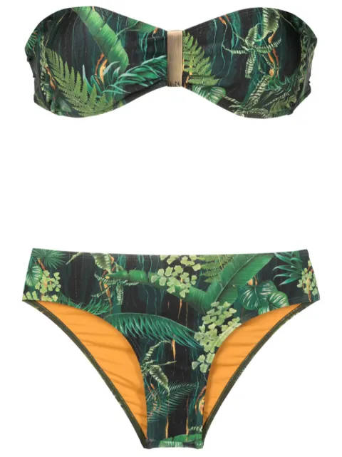 Lygia & Nanny Ester leaf-print bikini