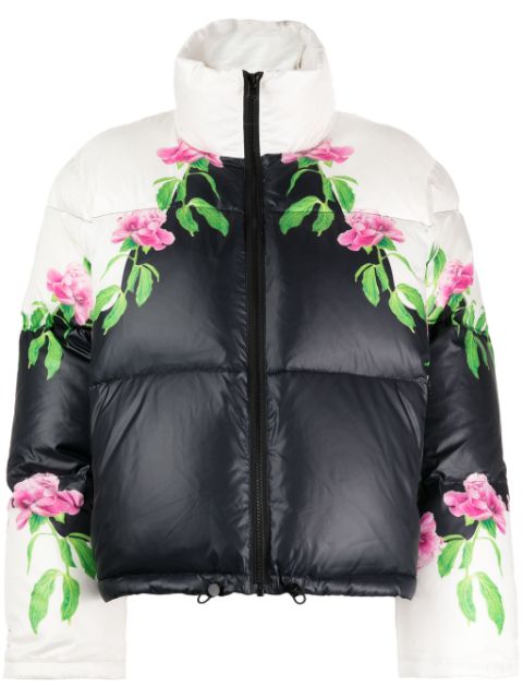 Cynthia Rowley floral-print puffer jacket