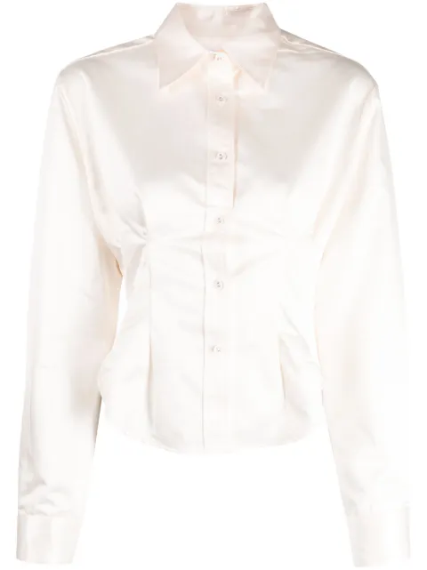 Cynthia Rowley camisa con botones y detalle de pinzas