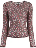 Cynthia Rowley graphic-print long-sleeve top - Neutrals