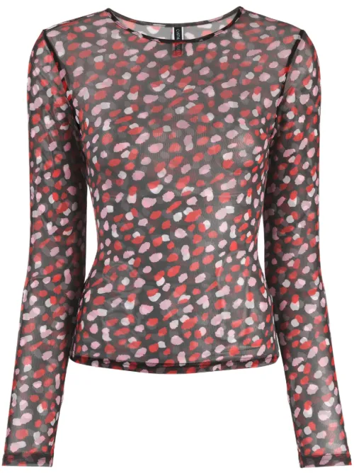 Haut imprimé à manches longues - Cynthia Rowley - Modalova