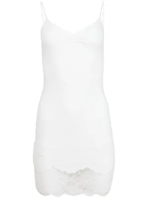 Dolce & Gabbana Lace-Panel Bustier Dress - White