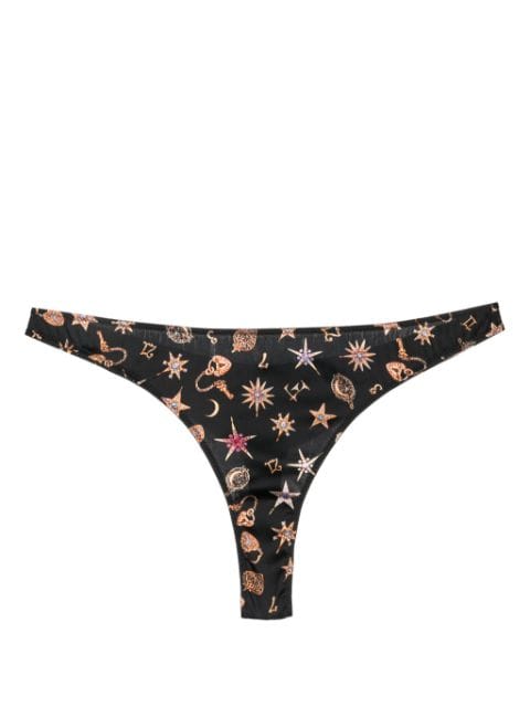 Fleur Du Mal tanga Luxe con estampado gráfico