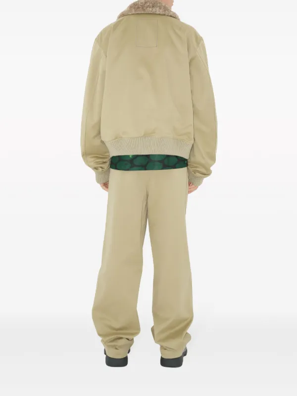 Burberry wide-leg Cotton Trousers | Neutrals | FARFETCH