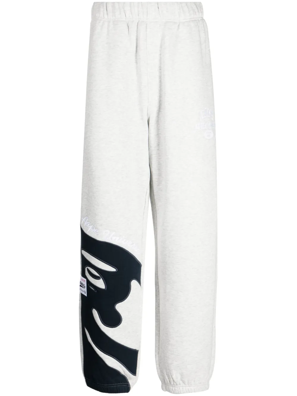 Aape By A Bathing Ape Logo-embroidered Track Trousers In Grey