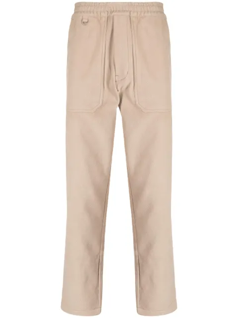 CHOCOOLATE logo-appliqué elasticated-waistband chinos