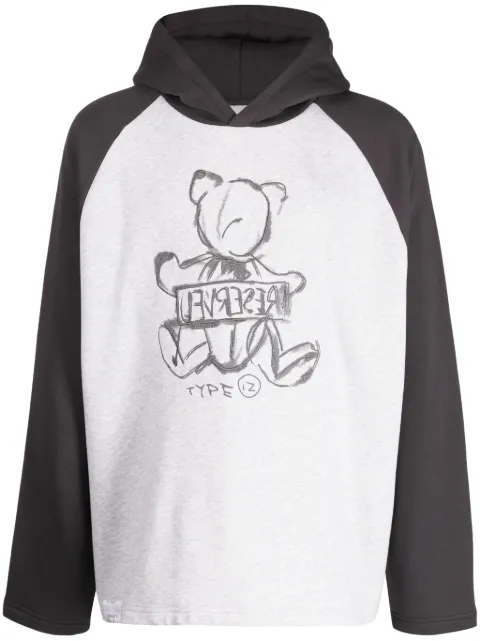 izzue hoodie con motivo de oso