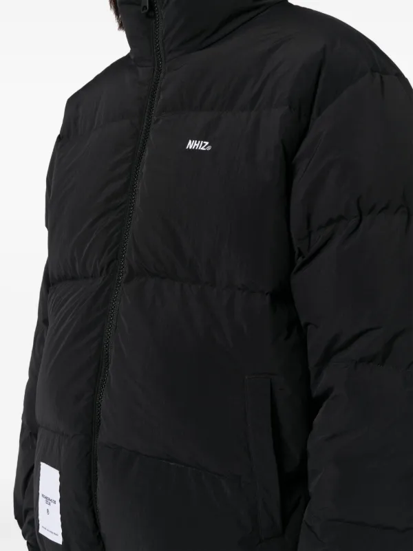 Izzue logo patch Padded Jacket Black FARFETCH AO