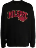 izzue appliqué-detail crew-neck sweatshirt - Black