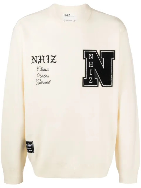 izzue patch-detail crew-neck sweatshirt