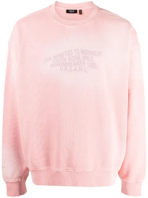 FIVE CM logo-embroidered washed cotton sweatshirt