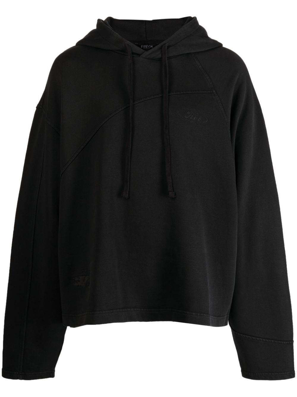 FIVE CM Katoenen hoodie met geborduurd logo Zwart