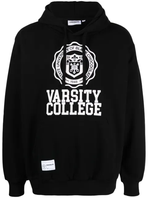 CHOCOOLATE Fleece-Hoodie im College-Look