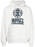 CHOCOOLATE graphic-print jersey-texture hoodie - White
