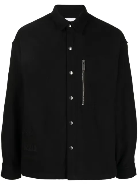 izzue logo-embroidered long-sleeve shirt